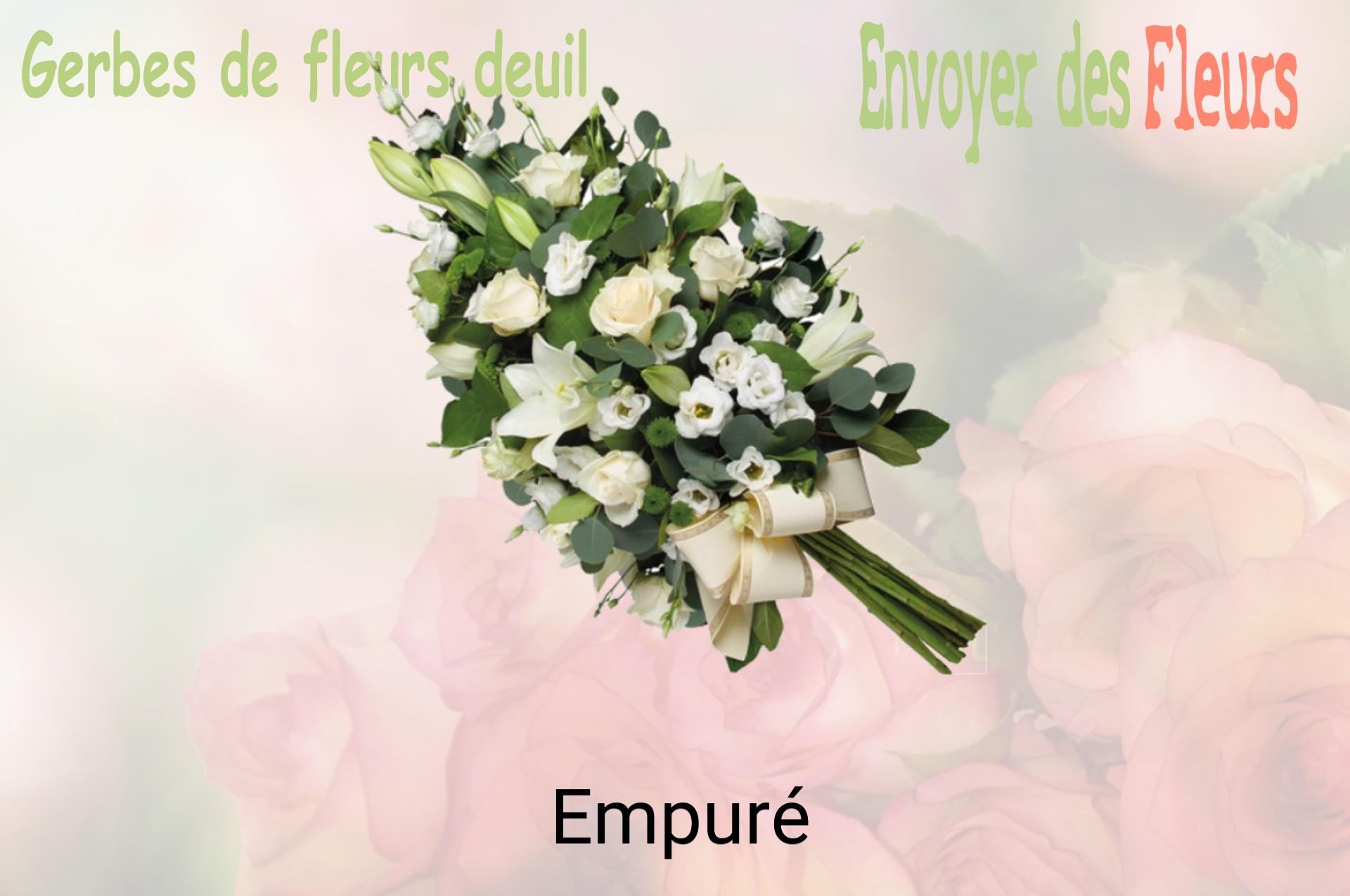 Gerbe de fleurs de deuil livrée à Empuré